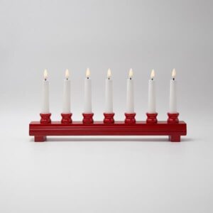 Eurolamp Κηροπήγιο Αψίδα Με 7 Κεράκια LED 39x5.5x18cm Με Timer Μπαταρίας 600-48157