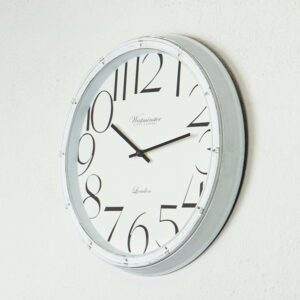 Estheti Επιτοίχιο Ρολόι Φ40.2x4.8cm Πλαστικό Λευκό-Μαύρο 753-12025 - Image 2