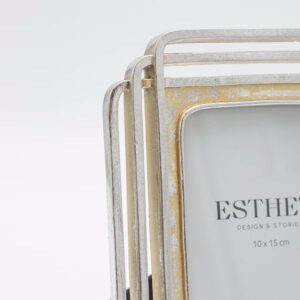 Estheti Κορνίζα 10x15cm Πολυρητίνης 17x2x21.5cm Αντικέ Σαμπανί-Ασημί 815-00124 - Image 2