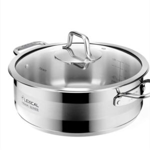 Lexical Κατσαρόλα Ανοξείδωτη Φ28cm 5lt Με Γυάλινο Καπάκι Primal Series SLC-80602-28S - Image 4