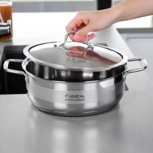 Lexical Κατσαρόλα Ανοξείδωτη Φ28cm 5lt Με Γυάλινο Καπάκι Primal Series SLC-80602-28S - Image 2