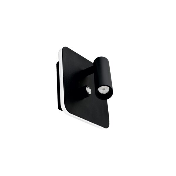 Adeleq LED ΑΠΛΙΚΑ ΣΠΟΤ ΤΟΙΧΟΥ ΤΕΤΡΑΓΩΝΗ 9W ΜΑΥΡΗ 3-6611