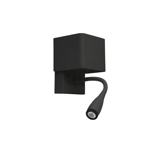 Adeleq LED ΑΠΛΙΚΑ & ΣΠΟΤ ΤΟΙΧΟΥ TEΤΡΑΓΩΝΗ  9W ΜΑΥΡΗ 3-6641