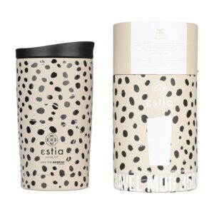 Estia Θερμός - Ποτήρι Για Καφέ Travel Mug Save The Aegean 350ml Leopard Taupe 01-25663 - Image 2
