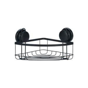 Estia Εταζέρα Με Βεντούζες Γωνιακή 20x20x17cm Μαύρη 02-23744 - Image 2