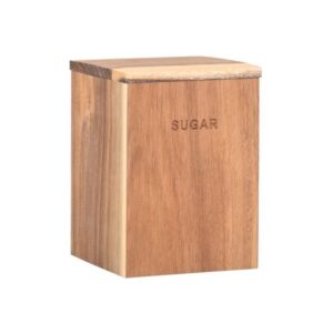 Estia Δοχείο Για Ζάχαρη Allure 10x10xΥ14cm Ξύλινο Με Καπάκι 02-30063