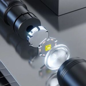DP Φακός Επαναφορτιζόμενος LED 1000 Lumens 2000mAh Με Ρύθμιση Εστίασης Μαύρος DP-9189 - Image 6