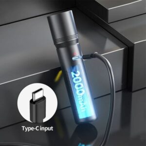 DP Φακός Επαναφορτιζόμενος LED 1000 Lumens 2000mAh Με Ρύθμιση Εστίασης Μαύρος DP-9189 - Image 4