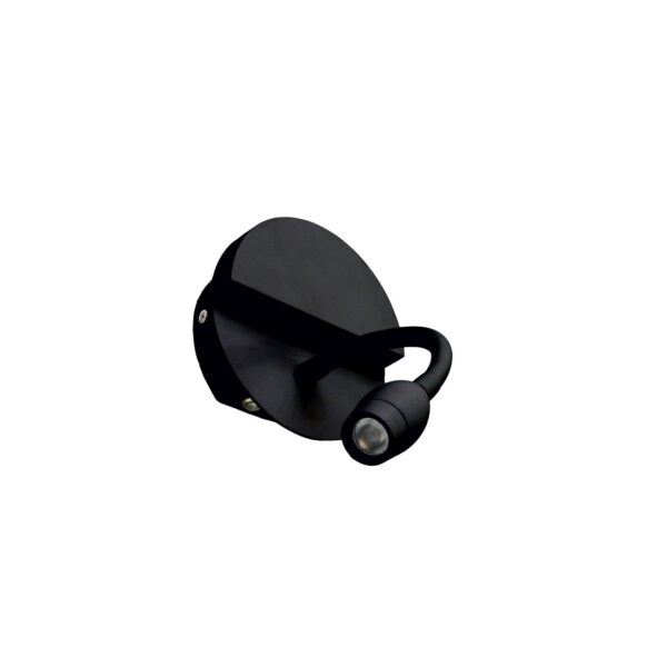 Adeleq LED ΑΠΛΙΚΑ & ΣΠΟΤ ΤΟΙΧΟΥ ΣΤΡΟΓΓΥΛΗ 9W ΜΑΥΡΗ 3-6631