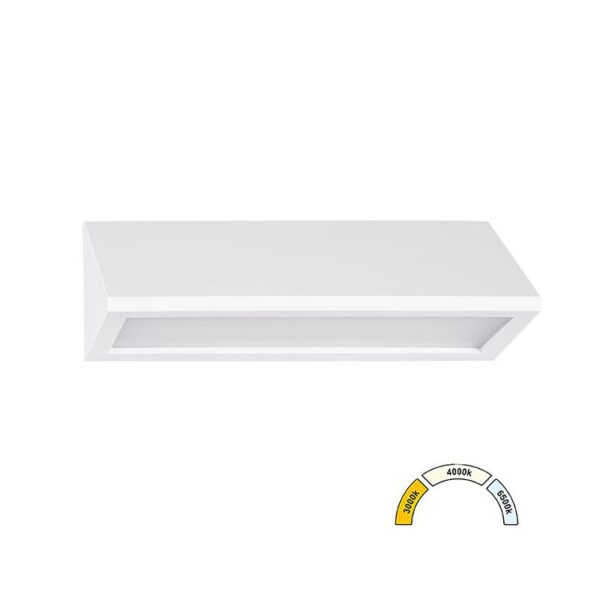Adeleq LED ΦΩΤΙΣΤΙΚΟ PC ΕΠΙΤΟΙΧΟ ΤΡΙΓΩΝΟ 8W CCT IP65 ΛΕΥΚΟ 9-9808