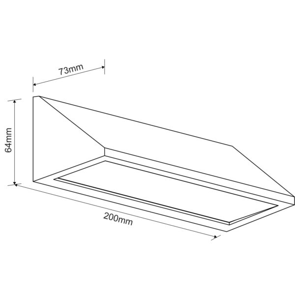 Adeleq Φωτιστικό LED PC Επίτοιχο Τρίγωνο 8W CCT IP65 Γραφίτης 9-9818 - Image 2
