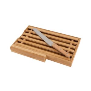 Estia Επιφάνεια Κοπής Bamboo Essentials 35.5x22x3.5cm Με Μαχαίρι Ψωμιού 01-12946
