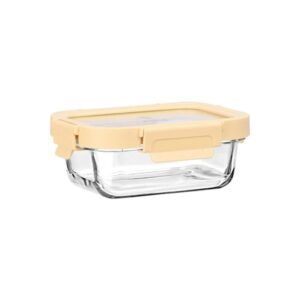 Estia Φαγητοδοχείο Από Βοριοπυριτικό Γυαλί Click And Seal 370ml 16.3x12.3x6.2cm Με Πλαστικό Καπάκι Ivory 01-26448