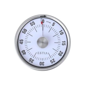 Estia Χρονόμετρο Κουζίνας Ανοξείδωτο Αναλογικό 60 Λεπτών Με Μαγνήτη 01-32692