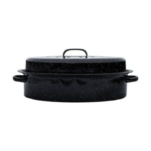 Estia Γάστρα Εμαγιέ Με Καπάκι Enamel 46.5x32x18cm 7.8lt Μαύρο 01-9052 - Image 3
