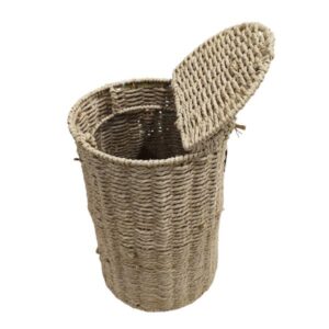 Estia Χαρτοδοχείο – Κάδος Γραφείου Botanica Φ22x31cm Mπεζ Φυσικό 02-37949 - Image 4