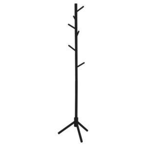 Estia Καλόγερος Ρούχων 8 Θέσεων Φ42x175cm Ξύλινος Μαύρο 03-24024