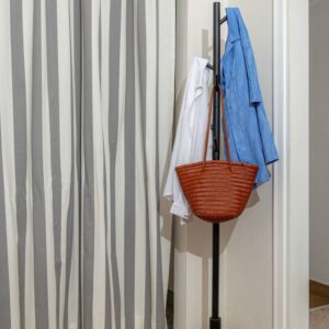 Estia Καλόγερος Ρούχων 8 Θέσεων Φ42x175cm Ξύλινος Μαύρο 03-24024 - Image 3