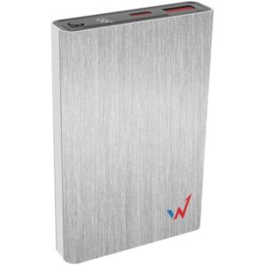 Wonder Power Bank 10000mAh Ultra Mini Με Έξοδο USB-A Και USB-C Ασημί WX10M