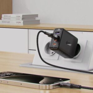 Acefast Φορτιστής Ταξιδίου A61 Με 2xUSB-C Kαι 2xUSB-A PD45W GaN Μαύρος 282754 - Image 3