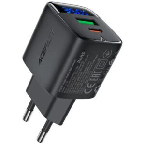 Acefast Φορτιστής Ταξιδίου A116 Fast Charging PD35W Με USB-C Kαι USB-A GaN Mε Ψηφιακή Ένδειξη Μαύρος 284468 - Image 4