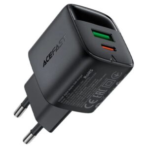 Acefast Φορτιστής Ταξιδίου A116 Fast Charging PD35W Με USB-C Kαι USB-A GaN Mε Ψηφιακή Ένδειξη Μαύρος 284468 - Image 2