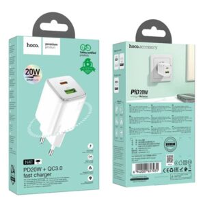 Hoco Φορτιστής Ταξιδίου N41 Almighty Με 1xUSB-A QC3.0A 18W Kαι USB-C PD20W Μαύρος 617031 - Image 4