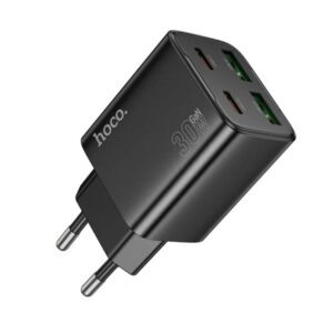 Hoco Φορτιστής Ταξιδίου N56 Fundador Με 2xUSB-C PD30W Kαι 2xUSB-A QC3.0A Μαύρος 632492 - Image 3