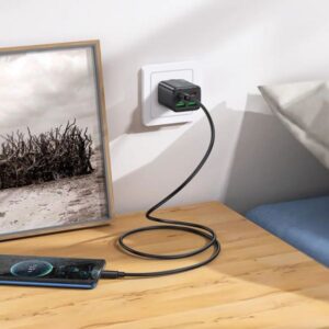 Hoco Φορτιστής Ταξιδίου N56 Fundador Με 2xUSB-C PD30W Kαι 2xUSB-A QC3.0A Μαύρος 632492 - Image 2