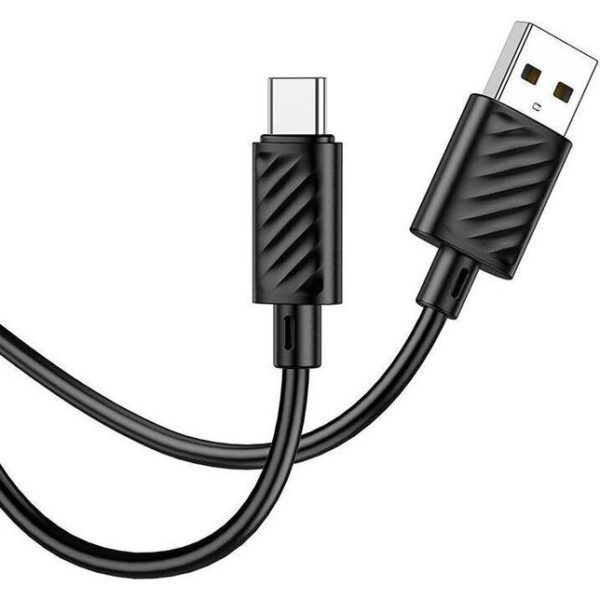 Hoco Καλώδιο Σύνδεσης X88 Gratified 2m USB-A Σε USB-C 60W 3A Μαύρο 653626 - Image 3