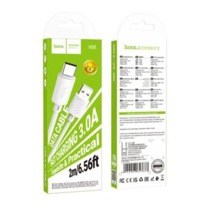 Hoco Καλώδιο Σύνδεσης X88 Gratified 2m USB-A Σε USB-C 60W 3A Λευκό 653633 - Image 2