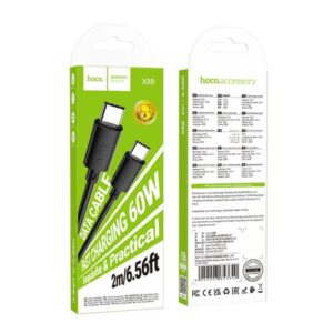 Hoco Καλώδιο Σύνδεσης X88 Gratified 2m USB-C Σε USB-C 60W 3A Μαύρο 653640 - Image 2