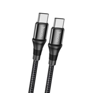 Hoco Καλώδιο Σύνδεσης X50 Exquisito 2m USB-C Σε USB-C 100W 5A Braided Μαύρο 734402