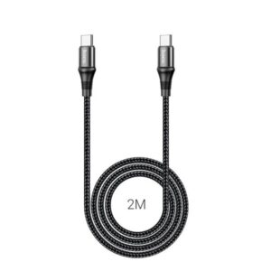Hoco Καλώδιο Σύνδεσης X50 Exquisito 2m USB-C Σε USB-C 100W 5A Braided Μαύρο 734402 - Image 2