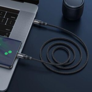 Hoco Καλώδιο Σύνδεσης X50 Exquisito 2m USB-C Σε USB-C 100W 5A Braided Μαύρο 734402 | Homidoo.gr