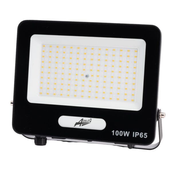 Adeleq ΠΡΟΒΟΛΕΑΣ LED ΚΑΙ ΓΙΑ ΑΝΙΧΝΕΥΤΗ ΚΙΝΗΣ.100W 230V 3000K IP65 ΜΑΥΡΟΣ 3-36100100