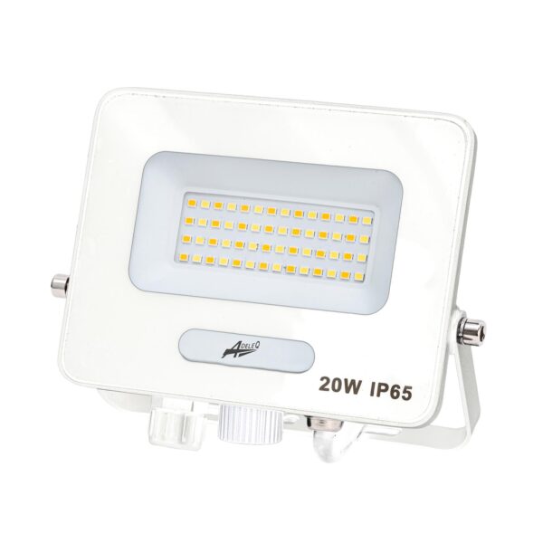 Adeleq ΠΡΟΒΟΛΕΑΣ LED 20W 230V CCT ΚΑΙ ΓΙΑ ΑΝΙΧΝΕΥΤΗ ΚΙΝΗΣΗΣ IP65 ΛΕΥΚΟΣ 3-362008
