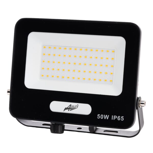 Adeleq ΠΡΟΒΟΛΕΑΣ LED ΚΑΙ ΓΙΑ ΑΝΙΧΝΕΥΤΗ ΚΙΝΗΣΗΣ 50W 230V 6200K IP65 ΜΑΥΡΟΣ 3-365010