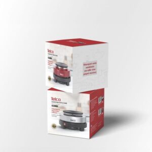 Telco Ηλεκτρική Εστία Μονή 500 Watt Φ9.6cm Με Θερμοστάτη Και 5 Ταχύτητες Κόκκινη YQ-105 - Image 3