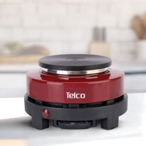 Telco Ηλεκτρική Εστία Μονή 500 Watt Φ9.6cm Με Θερμοστάτη Και 5 Ταχύτητες Κόκκινη YQ-105 - Image 2