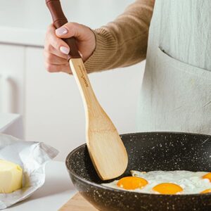 Nava Σπάτουλα Ξύλινη Terrestrial 30.5cm Με Χερούλι Σιλικόνης 10-107-023 - Image 2