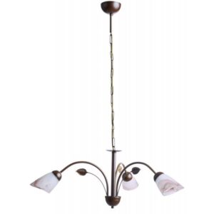 Arkolight Φωτιστικό Κρεμαστό Τρίφωτο 3xΕ14 Φ76cm Κλασσσικό Kαφέ 1072-2/3