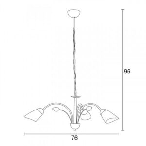 Arkolight Φωτιστικό Κρεμαστό Τρίφωτο 3xΕ14 Φ76cm Κλασσσικό Kαφέ 1072-2/3 - Image 2