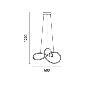 Arte Illumina Φωτιστικό Κρεμαστό LED 30W 2000Lm 3000K Φ60xY120cm Venus Χρυσαφί 144-15057 - Image 6
