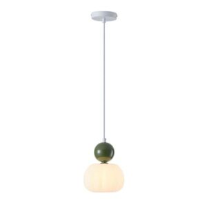 Arte Illumina Φωτιστικό Κρεμαστό 1xG9 Φ18xY129cm Amethyst Λευκό-Πράσινο 144-28525 - Image 4