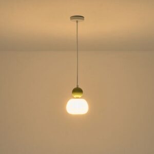 Arte Illumina Φωτιστικό Κρεμαστό 1xG9 Φ18xY129cm Amethyst Λευκό-Πράσινο 144-28525 - Image 2