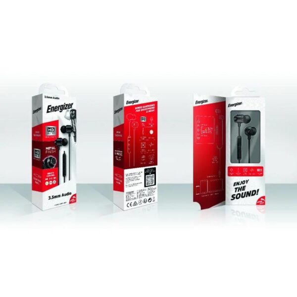 Energizer Handsfree CIA10 Με Μικρόφωνο Και Χειριστήριο 3.5mm 1.2m Μαύρα 232307 - Image 3