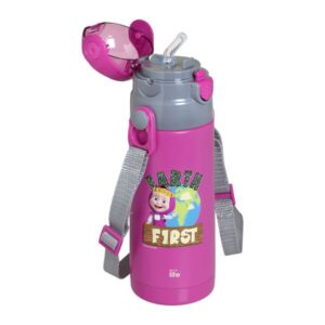Ecolife Θερμός Παιδικός Kids Thermos Masha - Earth First 400ml Magenta - Φούξια 33-BO-2120 - Image 2