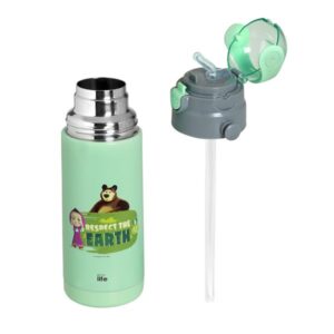 Ecolife Θερμός Παιδικός Kids Thermos Masha - Respect Earth 400ml Μέντα 33-BO-2121 - Image 3
