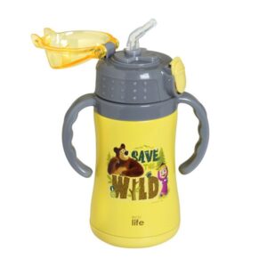 Ecolife Θερμός Παιδικός Kids Thermos Masha -Save The Wild 300ml Κίτρινο 33-BO-2123 - Image 2